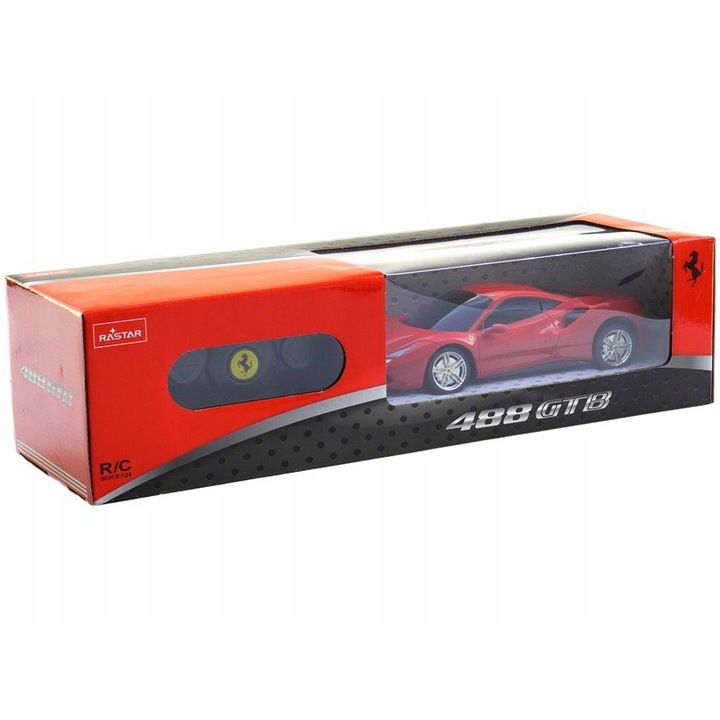 Количка Rastar RC, Ferrari 488 GTB, Червен, 1:24