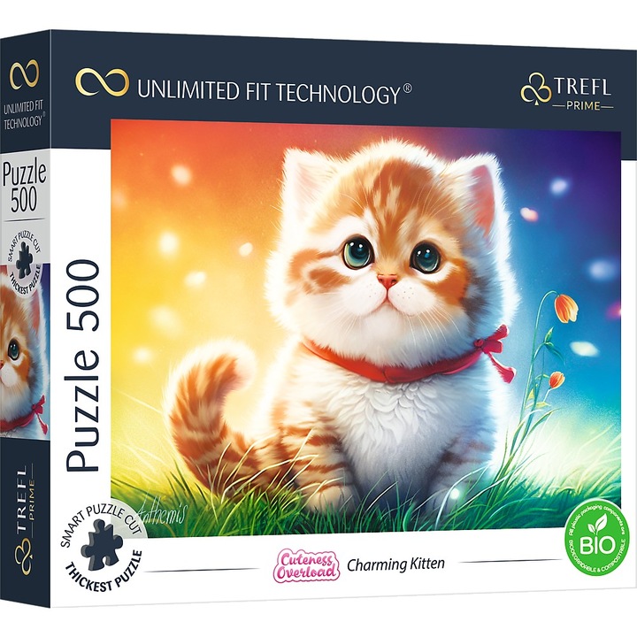 Пъзел Trefl Prime UFT - Cuteness overload, Очарователно коте, 500 части