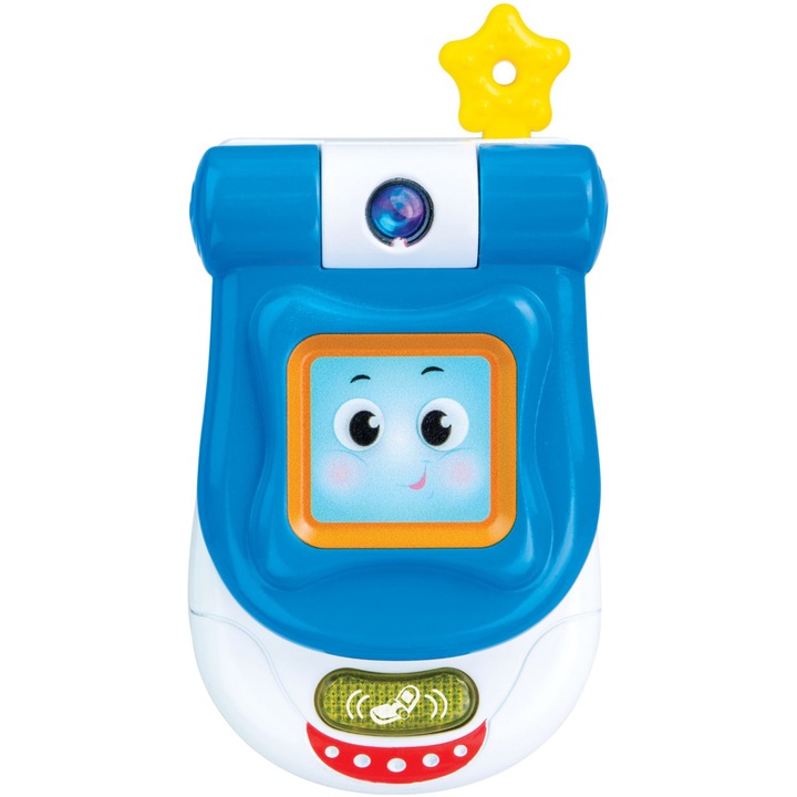 Интерактивна играчка Winfun - Флип телефон, със светлини и звуци