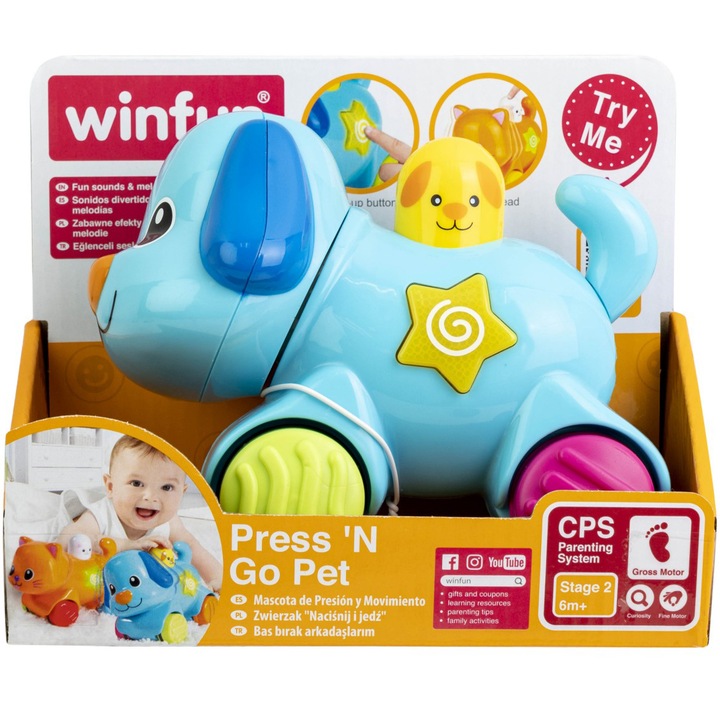 Интерактивна играчка Winfun - Кученце