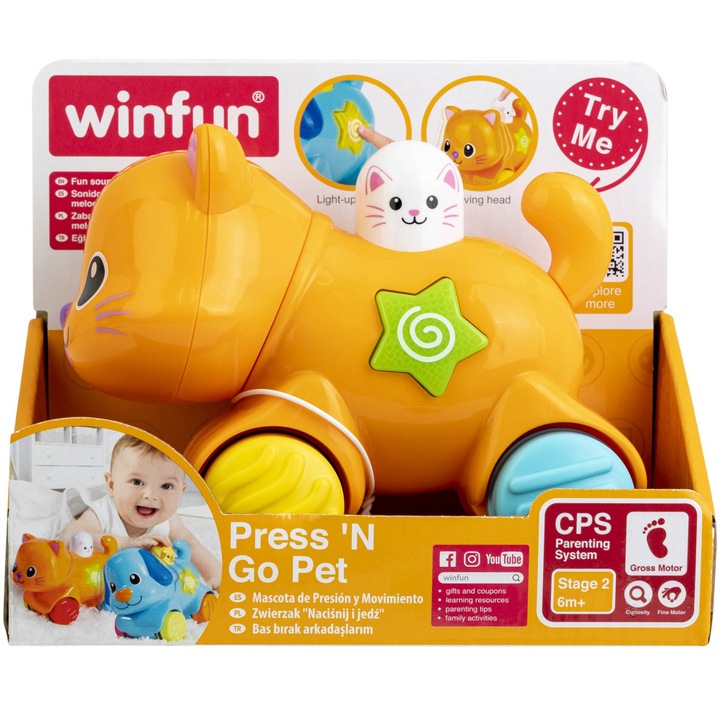 Интерактивна играчка Winfun - Коте