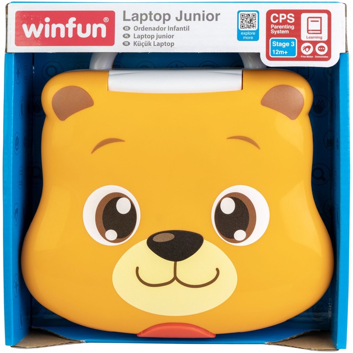 Интерактивна играчка Winfun - Лаптоп плюшено мече