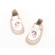 Pantofi Barefoot Macco, Primii Pasi, Talpa Flexibila si Antiderapanta, Hand-Made, Piele Naturala, Alb/Roz/Multicolor
