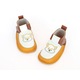 Pantofi Barefoot Macco, Primii Pasi, Talpa Flexibila si Antiderapanta, Hand-Made, Piele Naturala, Alb/Multicolor/Galben mustar