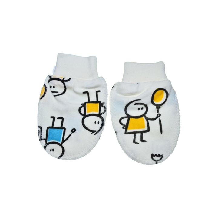 Kesztyű fiúknak Mini Junior MNMJ-2, Fehér 56-62 CM