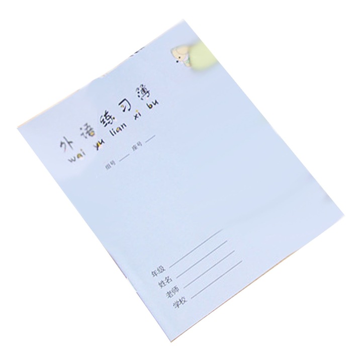 Gyakorlófüzet általános iskolába, színes borító rajzfilmekkel, készlet, 30x21cm