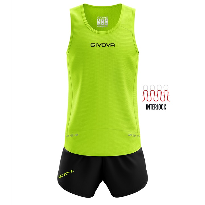 Kit Givova New York, Fluo sárga/fekete, Fekete/Neonsárga, L