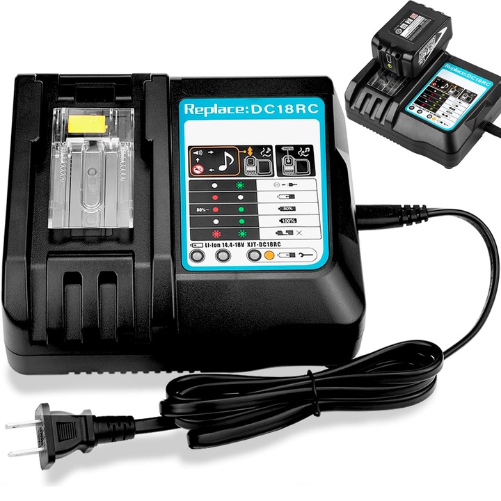 Töltő, Makita 14,4V-18V BL1860B/BL1850 stb. akkumulátorokhoz használható.