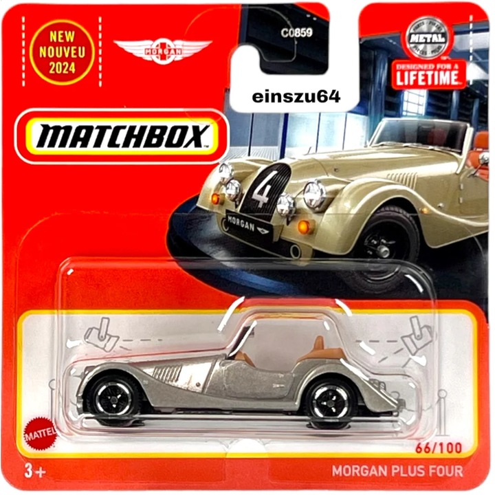 Matchbox fémautó, Morgan Plus Four, 1:64