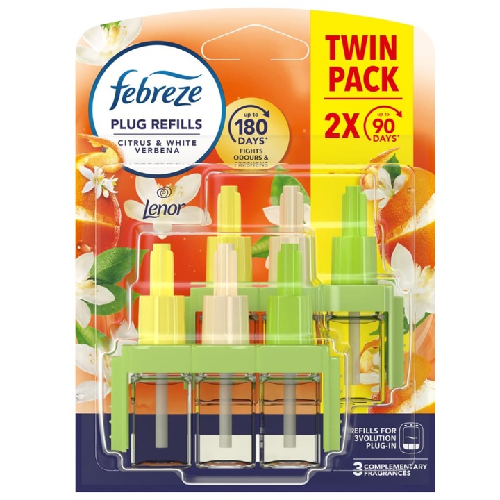 Reserve Febreze 3Volution Citrus&White Verbena légfrissítő, 2x20ml
