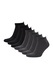 DeFacto, Комплект чорапи до глезена - 7 чифта, Черни, Тъмносиви, Един размер