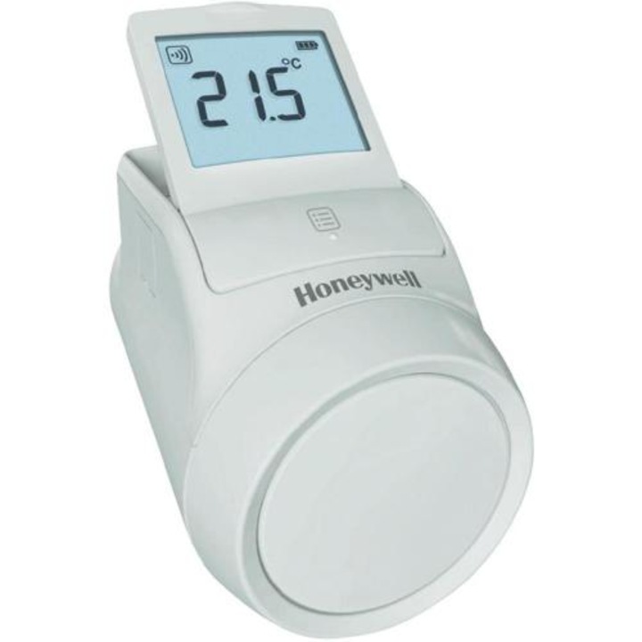 Robinet termostatic Honeywell HR92, Wireless, fuzzy logic, display Lcd iluminat si rabatabil, Baterii,Alb