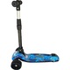 Trotineta copii cu roti luminoase din silicon NOVOKIDS™ Mini Scooter 8150, Cu melodii si lumini, 3 roti, Pliabila, Maner reglabil pe inaltime, Maxim 50 kg, Design modern, Albastru Camouflage