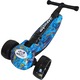 Trotineta copii cu roti luminoase din silicon NOVOKIDS™ Mini Scooter 8150, Cu melodii si lumini, 3 roti, Pliabila, Maner reglabil pe inaltime, Maxim 50 kg, Design modern, Albastru Camouflage