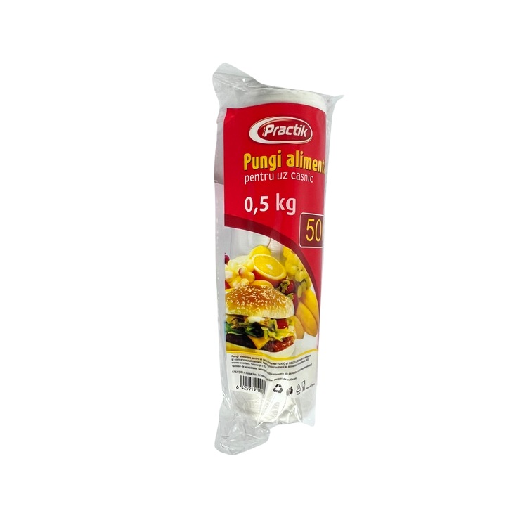 Pungi alimentare pentru uz casnic, 0.5 kg, 250 buc/ rola
