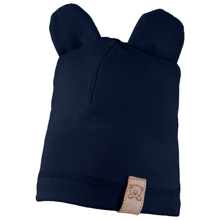 Gyermek Sapka, Edanti, 44-46 Cm, Ősz, Teddy Maci Minta, Pamut, Kék Tengeri