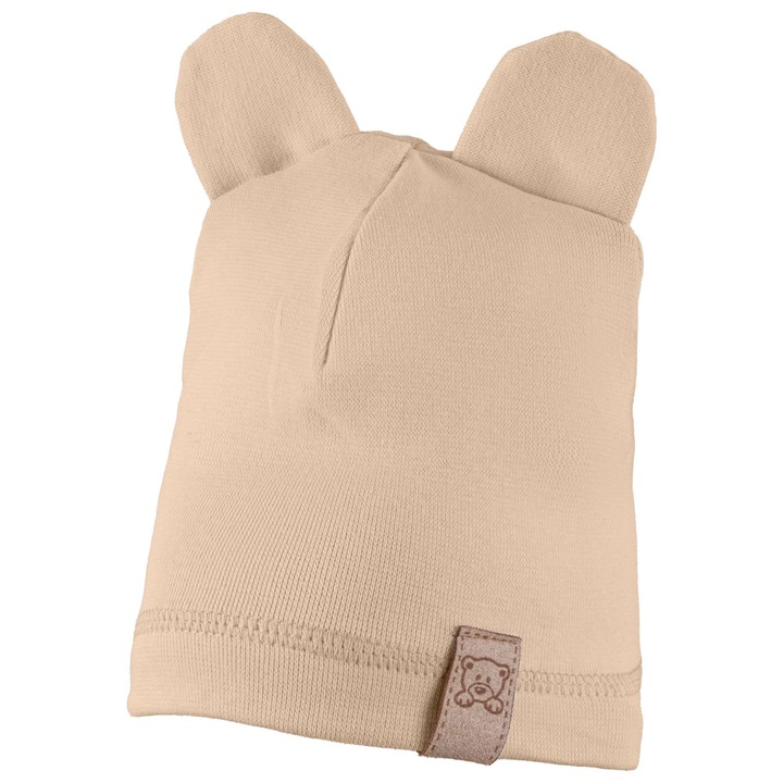 Gyermek Sapka, Edanti, 42-44 Cm, Ősz, Teddy Maci Minta, Pamut, Bézs