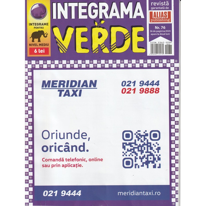 Pachet de 4 integrame nivel mediu : integrama cu gust, integrama mondena, integrama verde, integrama timp liber, Publicatiile Flacara