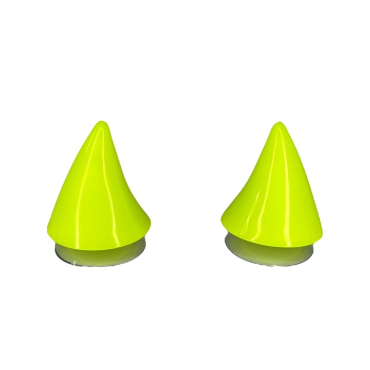 2 db kis kürtből álló készlet Moto / Sí / ATV Sisak Neon zöld