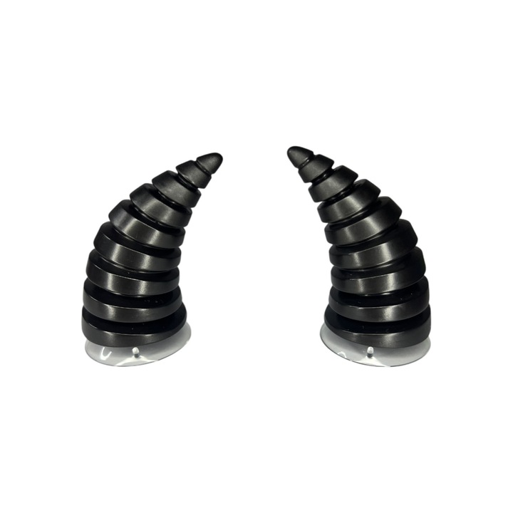 OEM 2 db nagy gyűrűs szarv, motorkerékpár / sí / ATV sisakhoz, fekete