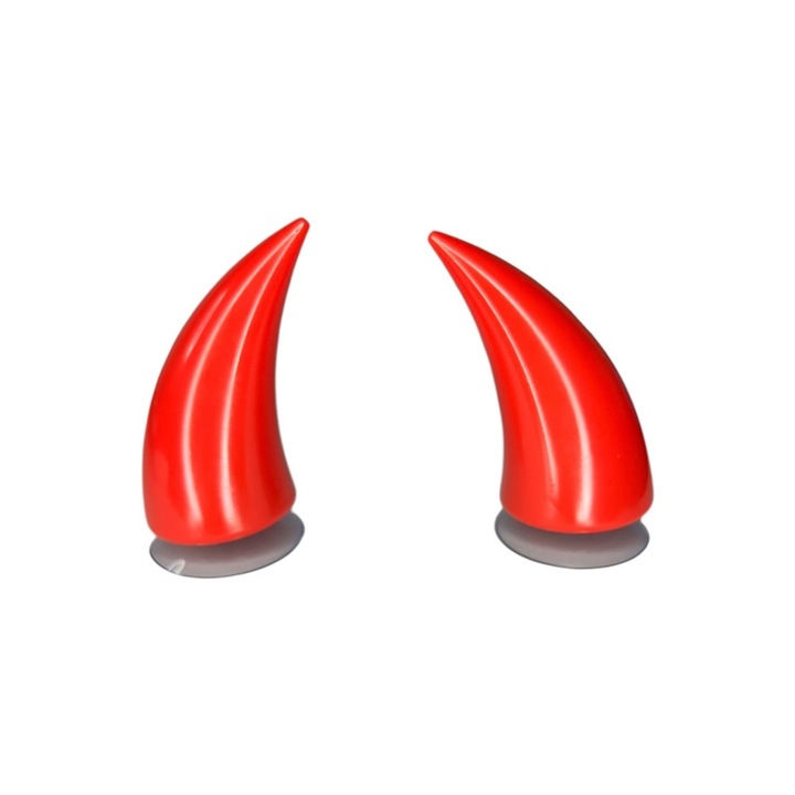 2 db Szarvak motorkerékpár / sí / ATV sisakra, piros