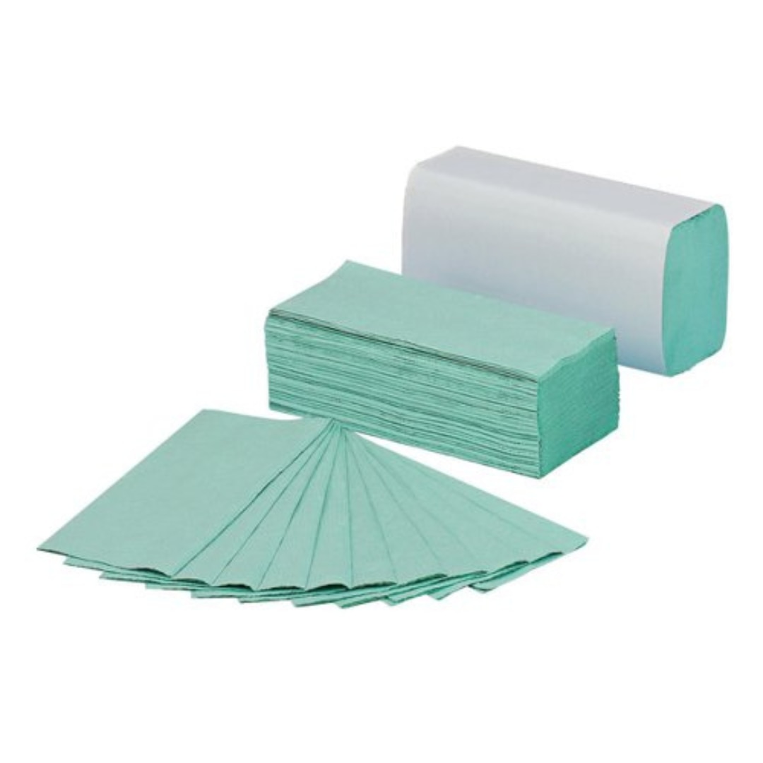 Bax Prosoape Pliate in V, 21x25 cm, Verzi, 1 strat, 200 buc/pachet, 20 seturi