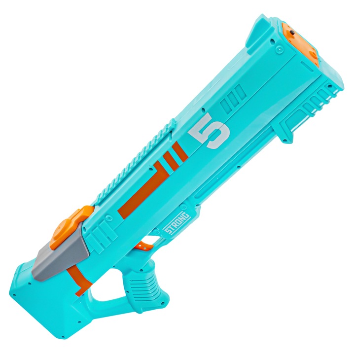 Pistol electric cu apa, raza de tragere 10 m, rezervor 600 ml, baterie reincarcabila USB, verde, 51 x 18 x 6 cm, +6 ani