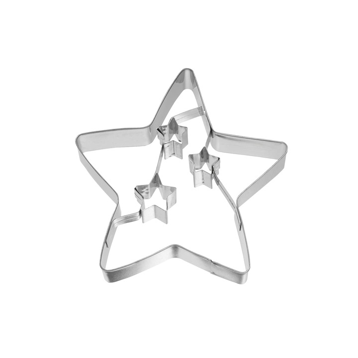 Forma prajituri, Birkmann, stea betleem, otel inoxidabil, 10.5cm, set