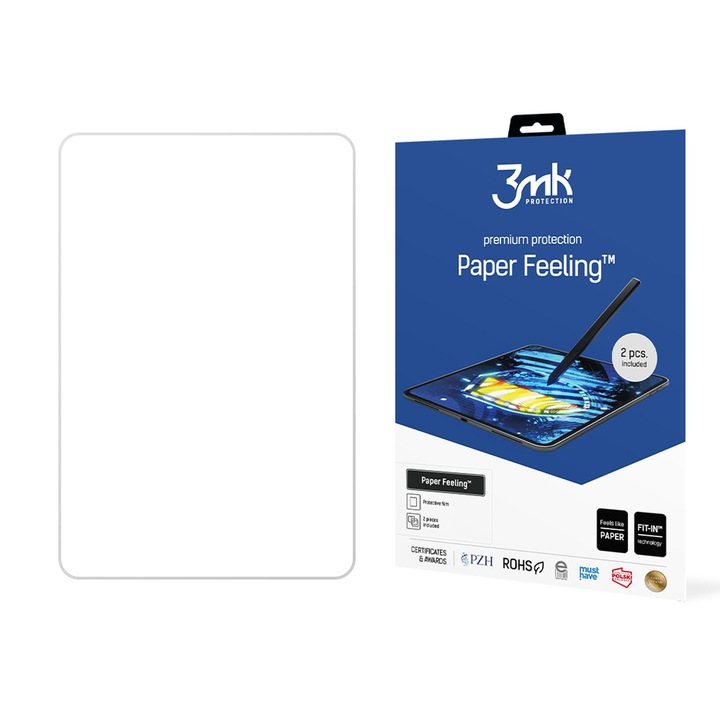 Folie protectie tablete 3MK Paper Feeling, set 2 buc, rezistenta la zgarieturi, dimensiune 11"