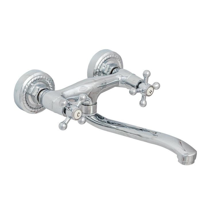 Смесител за кухня VENUS STAR стенен монтаж, дълъг мебелен кран