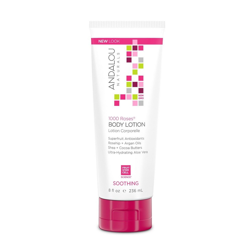 Lotiune de corp cu efect calmant si hidratant Secom Andalou Naturals 1000 Roses 236 ml
