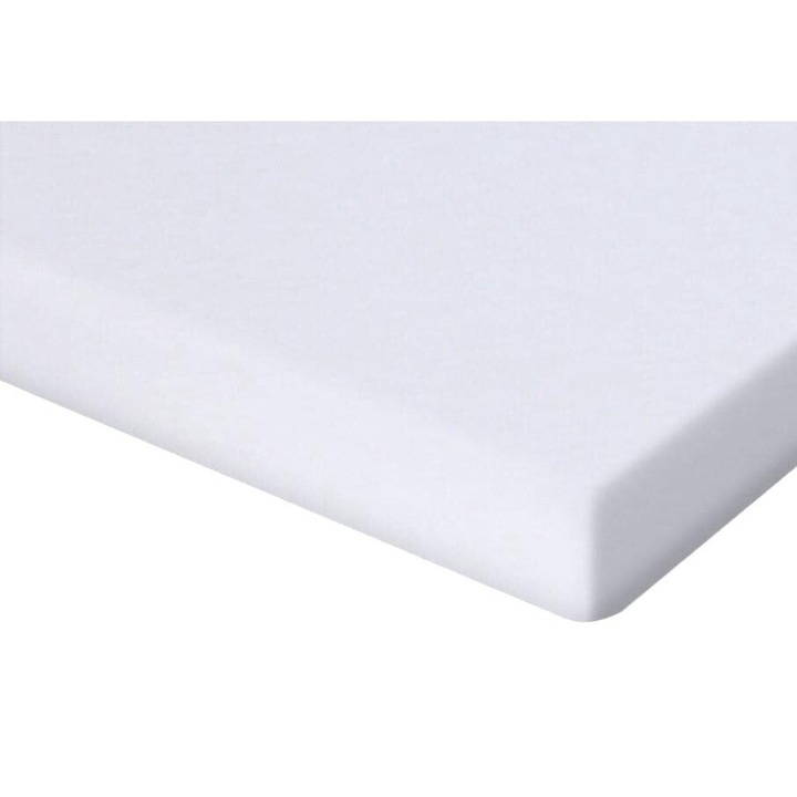 Cearceaf satinat cu elastic 180x200cm, Oritex, bumbac, alb
