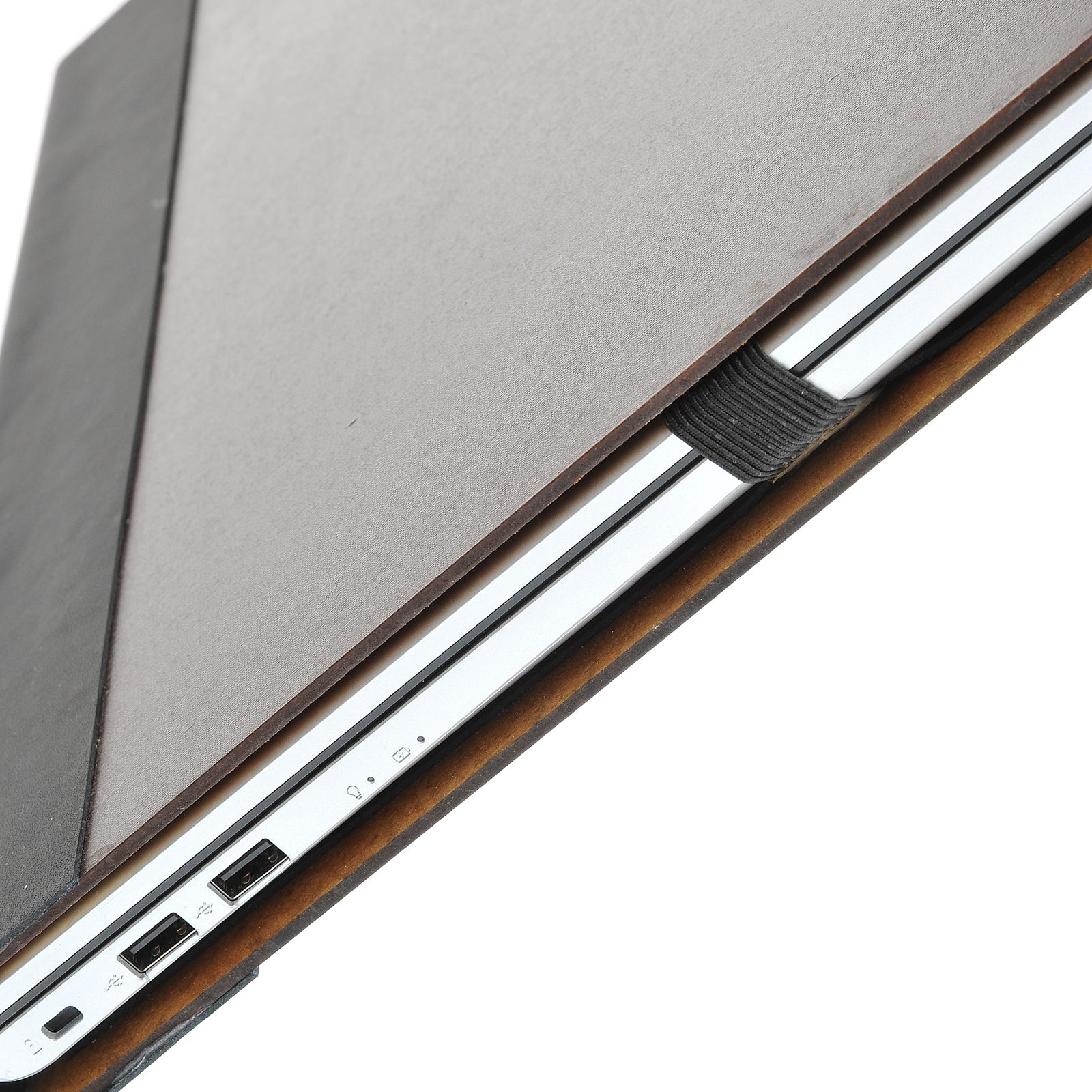 Husa laptop Bremen Emporium Universal, piele naturala, lemn, pentru laptopuri de pana la 17 inch, 40 x 26 x 3 cm