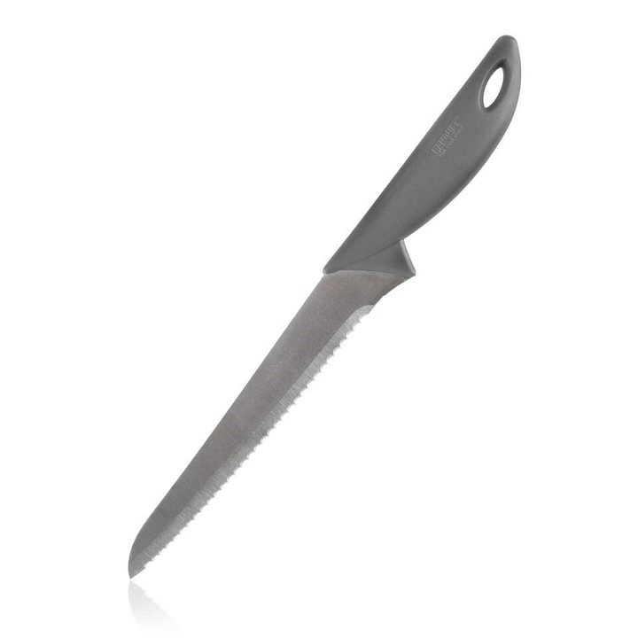 Cutit de paine Culinaria, 20cm, inox, gri