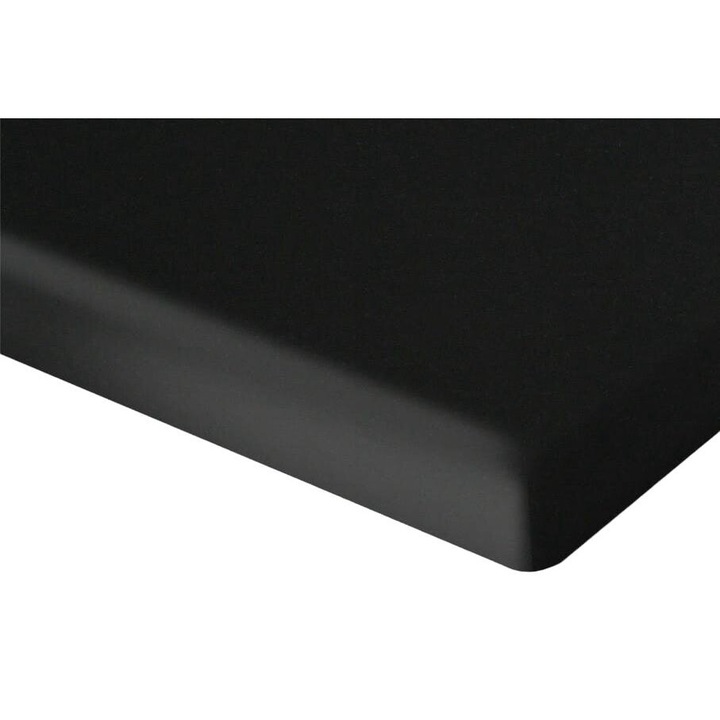 Cearceaf satinat cu elastic 200x220cm, Oritex, bumbac, negru