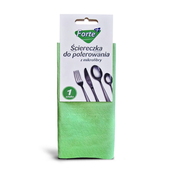 Laveta de lustruit, microfibra, verde