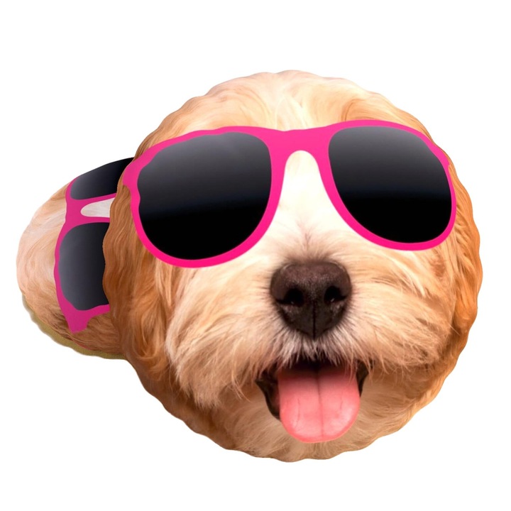 Perna decorativa Model catel, 30x40cm, microfibra, umplutura puf siliconic