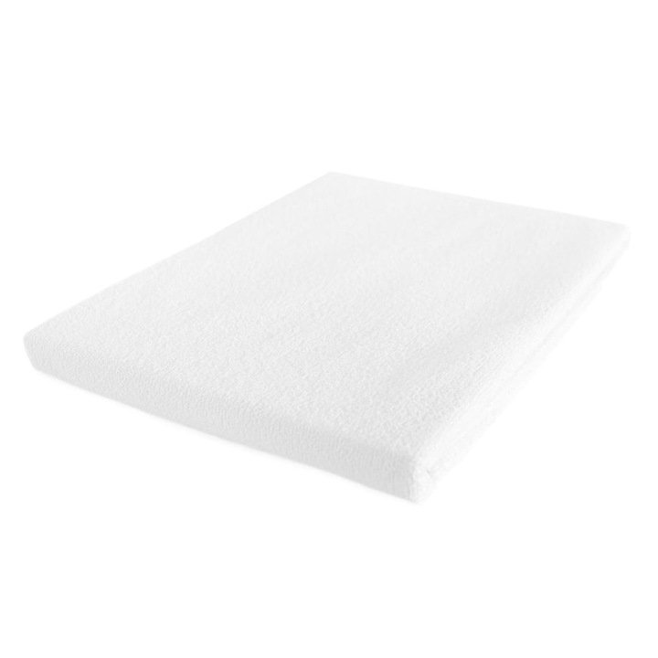 Matracvédő, 60x120cm, fehér, poliészter