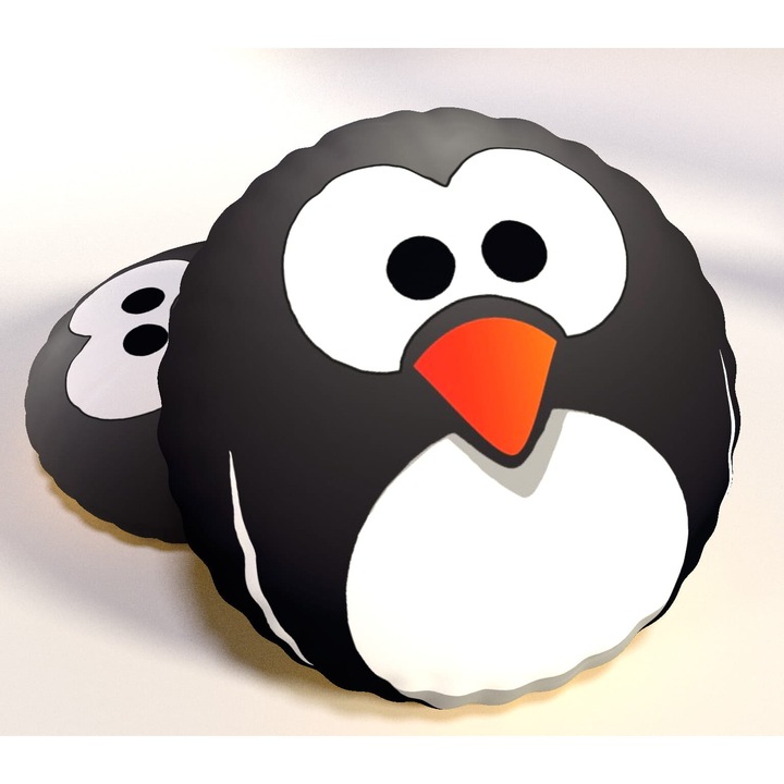 Perna decorativa pingvin, 30x40cm, multicolor, pentru copii