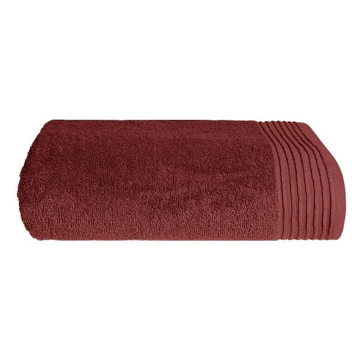 Хавлия за баня Mallo, памук, 500g/m2, тухла, 50 x 90 см