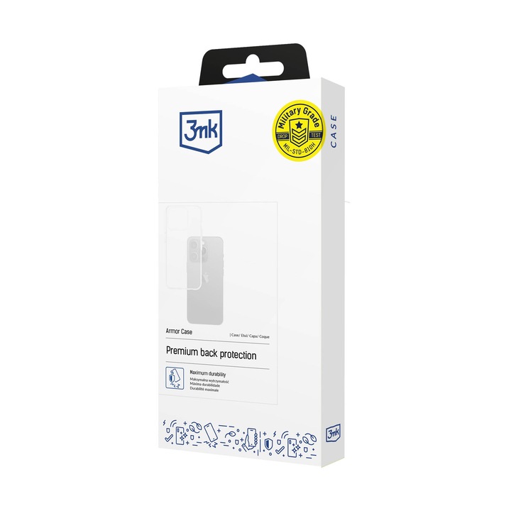 Husa telefon 3MK Armor Case, protectie militara, absorbtie socuri, negru, pentru Google Pixel 9