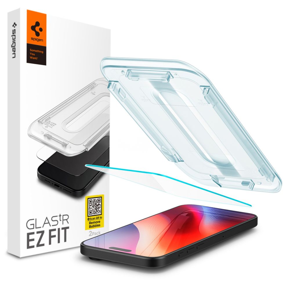 Folie sticla SPIGEN GLAS.TR ”EZ FIT”, compatibila Apple Iphone 16 Pro, transparenta