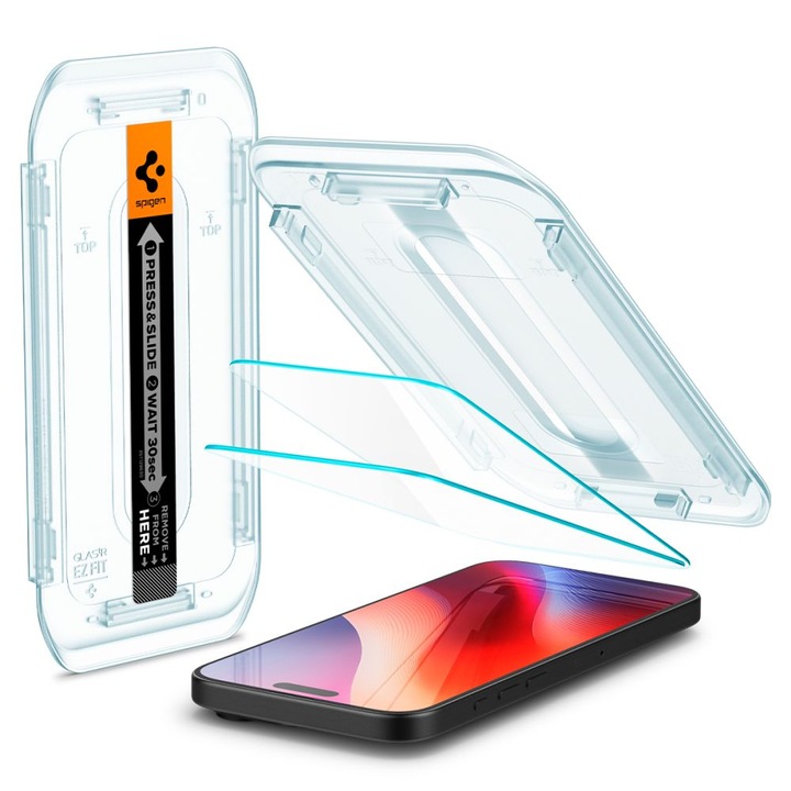 Калъф за iPhone 16 Pro Max (комплект от 2) - Spigen Glas.tR EZ FIT - Clear