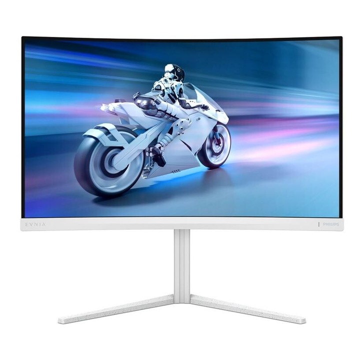 Monitor Gaming Fast VA LED Philips 27" 27M2C5501, QHD 2560 x1440, HDMI, DisplayPort, ívelt képernyő, 180 Hz, 1 ms fehér