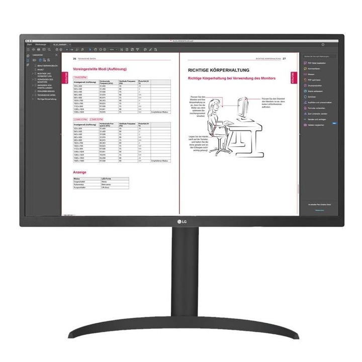 Monitor IPS LED LG 27" 27BP55U-B, UHD 3840 x 2160, HDMI, DisplayPort, Pivot Black