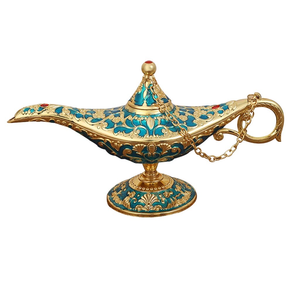 Lampa decorativa, Cozevdnt, Aliaj Zinc, 7 x 21 x 11 cm, Albastru / Auriu -  eMAG.ro