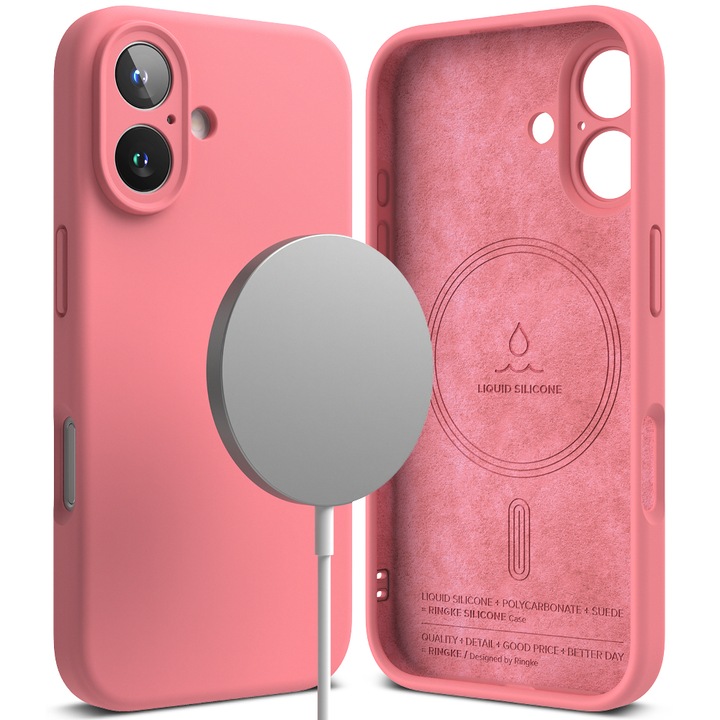Husa compatibila cu iPhone 16, Stylish Look, W1661, Premium Lexgard, Pinky