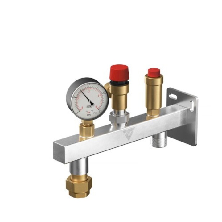 Set grupa de siguranta Varioterm pentru instalatii C.O. otel zincat, 270x190x70mm, presiune maxima 3 bar