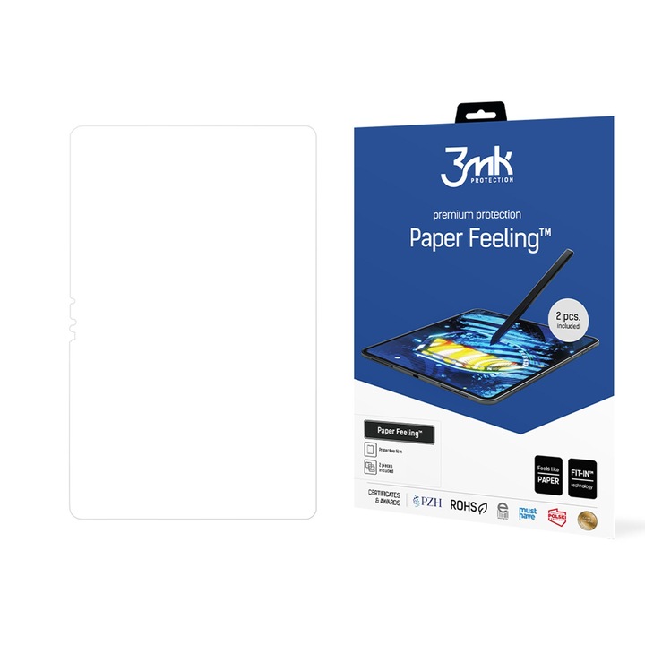 Folie protectie 3MK Paper Feeling, set 2 buc, pentru tablete, rezistenta la zgarieturi, 13"