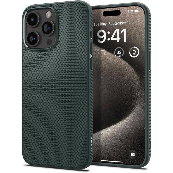 Husa Spigen Liquid Air pentru iPhone 16 Pro Max, Verde